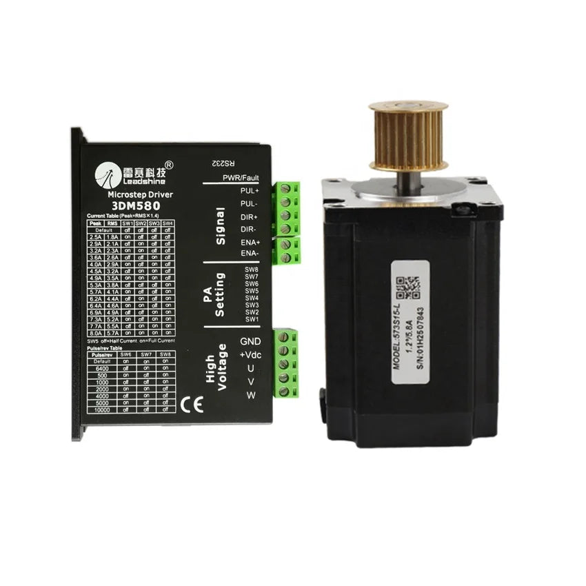Stepper Motor 573S15-L and Driver 3DM580 for CO2 Laser Cutting Machine
