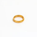 Joolim Jewelry 18K Gold Plated Stainless Steel Engraved Pattern Subtle Permanent Rings for Women