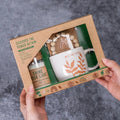 BespritGift Discover the Power Within Kit Ceramic Mug Cup Sandalwood Bracelet & Eco-friendly Candle in Glass Gift Set for Relax