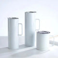 RubySub 12oz 16oz 24oz Stainless Steel Insulated Straight Sublimation Blank Tumbler With Handle