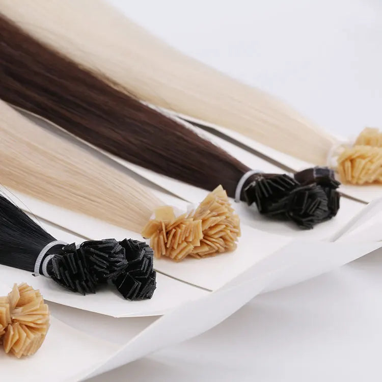 Trending Ultra Thin European Single Donor Highlights Keratin Hair Extensions Human Hair Flat Tip