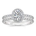 OAHLAN Fashion Ladies Luxury Jewelry 1.5 Carat Oval Cut Bridal Set Moissanite Rings for Women Wedding Engagement