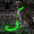 LED Dog Leash Light up Dog Leash USB Rechargeable Solid Nylon Webbing Glow Safety Standard Pet Leash for Dog Products