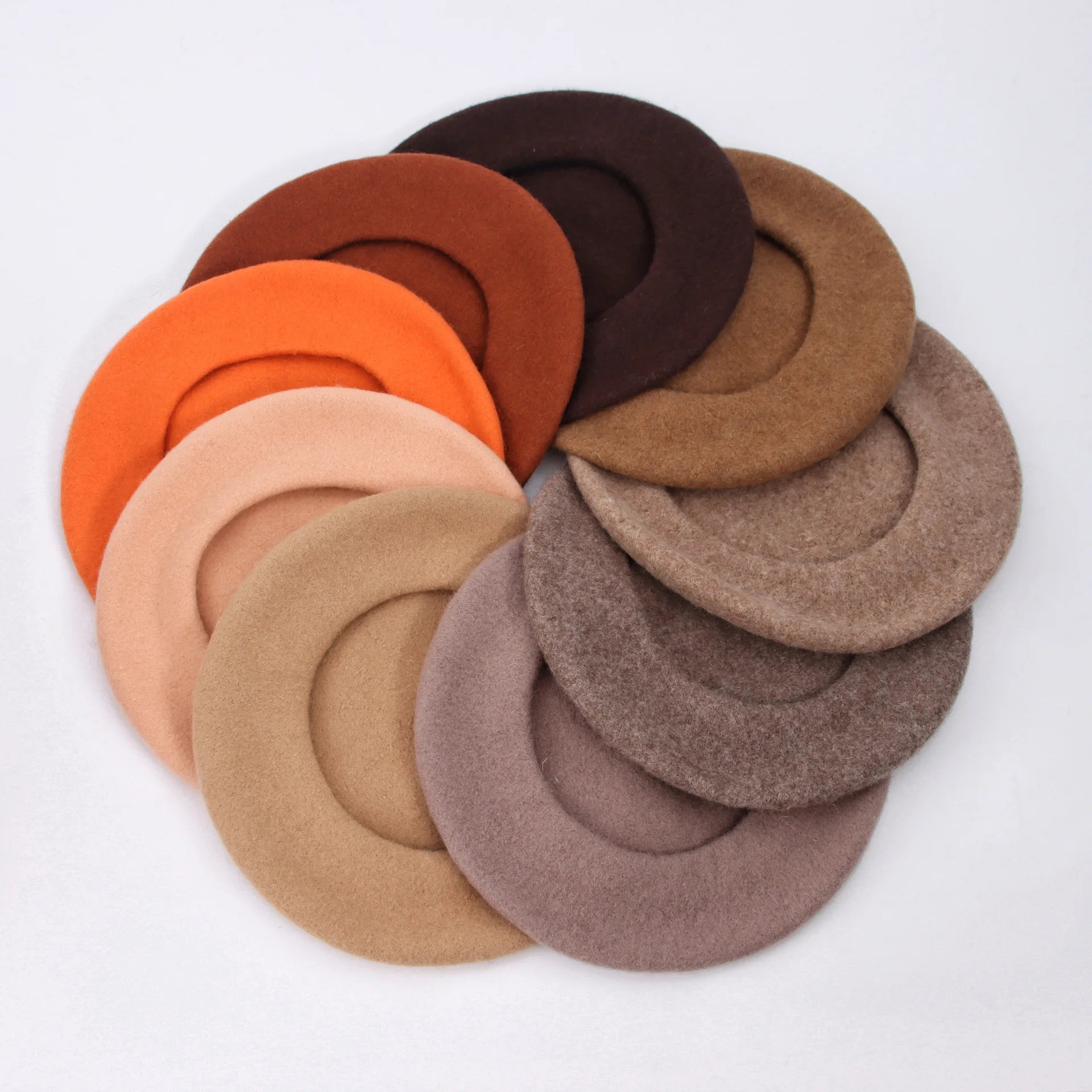 Wool Beret Hat Women Men Autumn Winter Warm Painter Cap Large Size Simple Design Custom Embroidery LOGO Boina