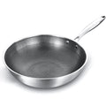 Wok Non-stick Wok Honeycomb Design Heating Electric Induction and Gas Stoves Non-coated Stainless Steel Induction Cooker WOKS