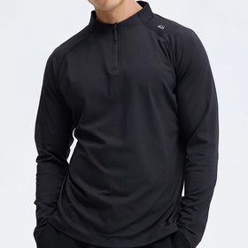 Mens Compression Shirt Slimming Body Fitness Long Sleeve Printing T Shirt 1/4 Zipper Athletic Shirt for Men