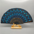 Hot Sale Fashion Folding Cloth Sequin Hot Stamping Hollow Plastic Bone Hand Fans for Wedding Handfan Custom