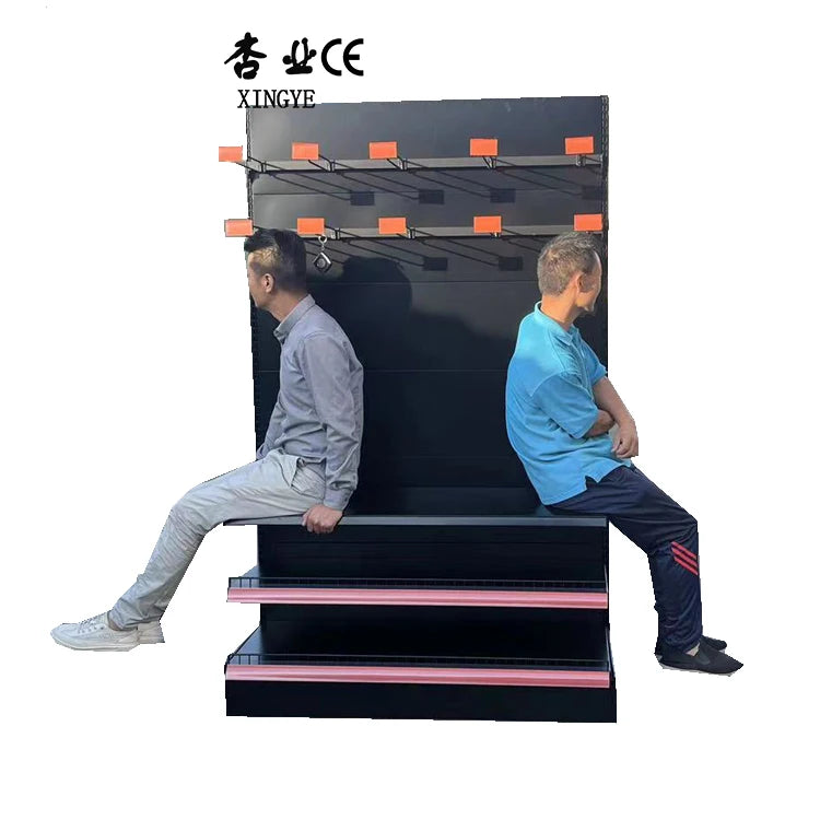 Customizable Factory Light Duty Display Rack Single-Sided Steel Supermarket Shelves Heavy Duty in Custom Colors