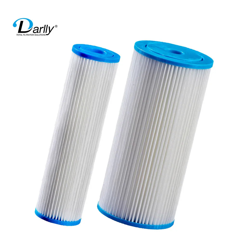 Washable PET Material Polyester/Plypropylene Pleated Filter Cartridge BDL Model 20'' 5 Micron PP Core Water Filter Element