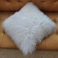 Sample Support Genuine Tibetan Mongolian Sheepskin Home Decor Long Wool Seat Cushion Real Fur Pillow case