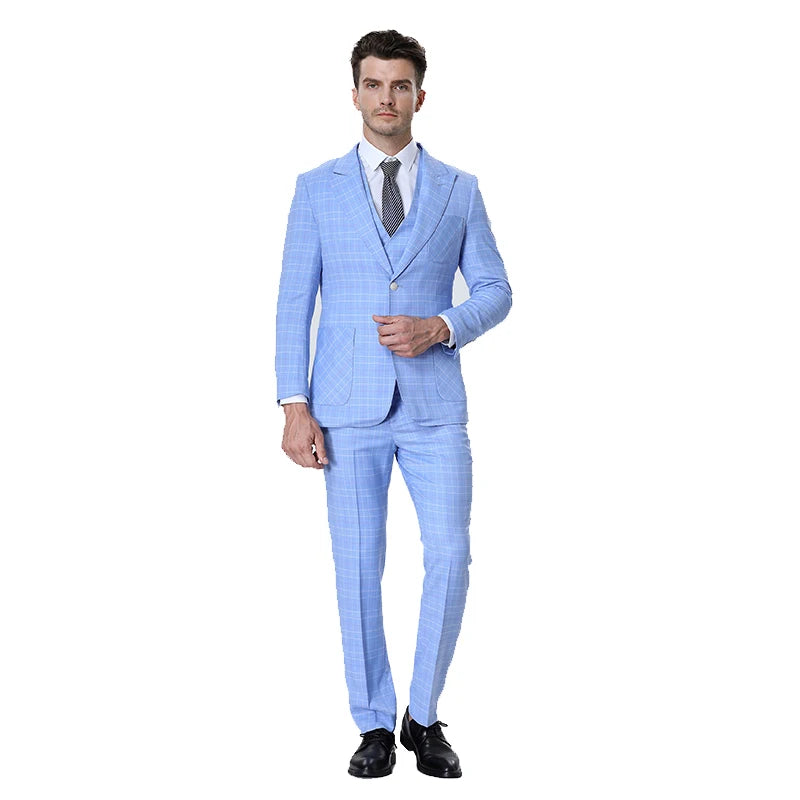 Groom  Wedding 3 Piece Suit Set Business Professional Formal Wear Small Tuxedos Men's Suits Men