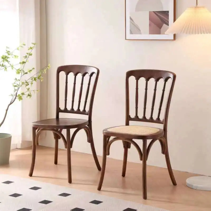 Nordic Luxury Solid Wood Dining Chair PU Leather Cushion Modern Design Adjustable Height Home Furniture Hotel Kitchen Bathroom