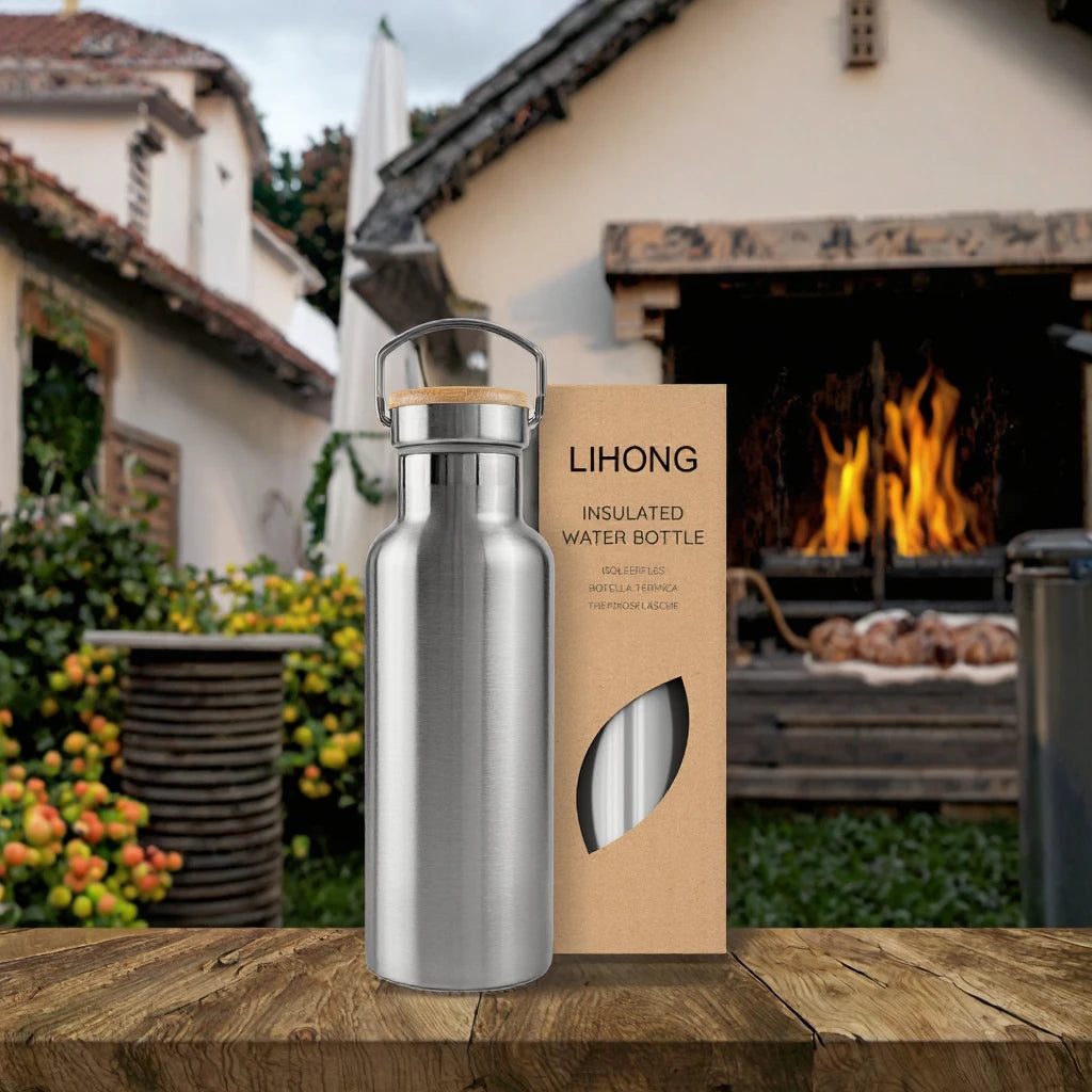 Stylish Food-Grade Stainless Steel Insulated Water Bottle Simple & Portable Large Capacity Sports Bottle for Home & Outdoor Use