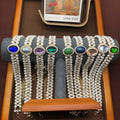 Vintage Colorful Glass Pearl Necklace Earrings Bracelet Set Exquisite Party Dress Jewelry Luxury Choker Necklace for Women