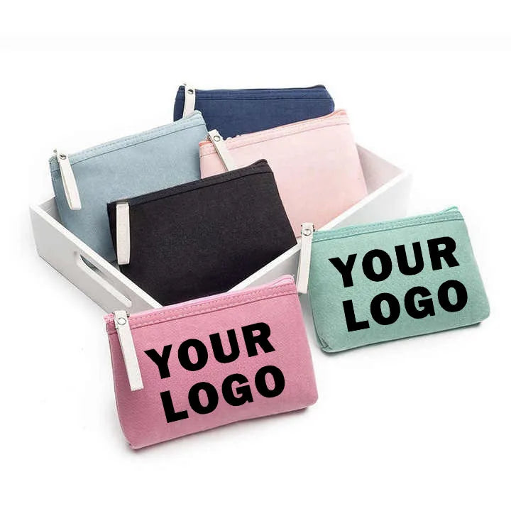 Custom logo Large Capacity Letter Printed Canvas Make up Bag Female Portable Zipper Girl Makeup Bag Travel Makeup Case
