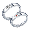Couple Wedding Band Pure 925 Sterling Silver Rhodium Classic L'Amour D'Elephant Design Engagement Rings for Party Anniversary