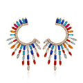 2022 New Simple Irregular Geometric Semicircle Earrings Fashion Earrings C-Shaped Diamonds Jewelry Accessories