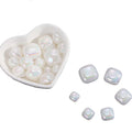 Wholesale DIY Necklace Bracelets Hair Accessories Jewelry Making White Square ABS Acrylic Loose Faux Pearls Beads Without Hole