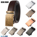 Dropshiping Product BSCI Factory Wholesale Custom Automatic Buckle Cowhide Split Genuine Leather Ratchet Belts for Men Dress