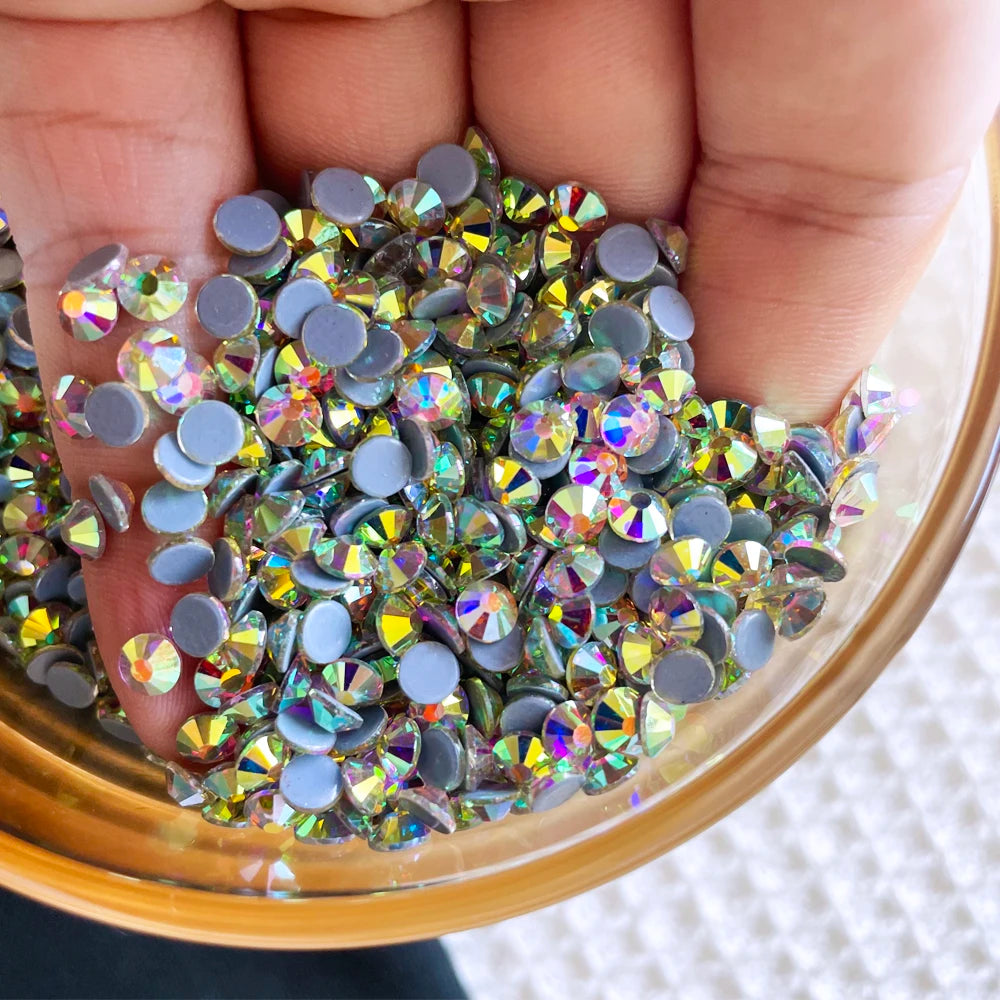 Yantuo Wholesale AB Rhinestones Multiple Colors SS16 SS20 Crystal Glass Strass Flat Back Hotfix for Garments & Shoes