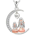 Romantic Mother Daughter Necklace Crescent Moon Pendant Necklace Mother's Day Necklace