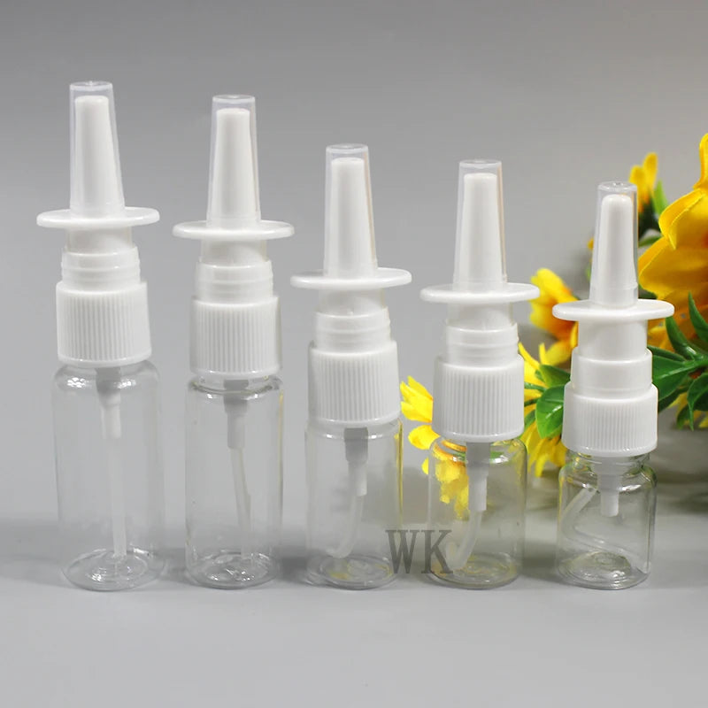 Wholesale 3ml 5ml 10ml 15ml 20ml 30ml Empty Clear Nasal Spray Bottle Rhinitis Spray Anti Allergy Pointed Tip Plastic Bottle