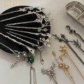 Retro Chinese Style Women Alloy Tassel Hairpins Luxury Flower Butterfly Hair Sticks Hair Accessories Jewelry