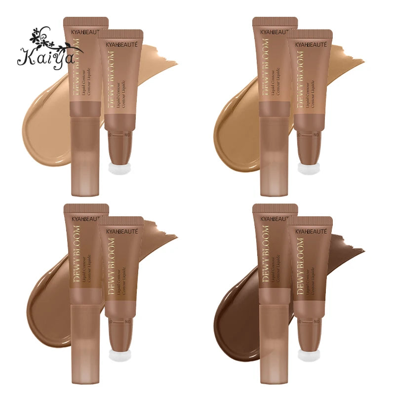 Low MOQ Multiple Colors Sculpted Face Shading Makeup Smoothly Lightweight Vegan Mineral Waterproof Bronzer Liquid Contouring