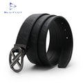 Wholesale Casual New Adjustable Casual Buckle Belt for Jeans Fashion Business Black Buckle Leather Belts for Men
