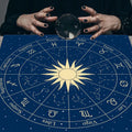 Tarot Tablecloth Tarot Cards Moonlight Flower Velvet Square Customizable Table Cover for Altar Witchcraft Astrology Board Games
