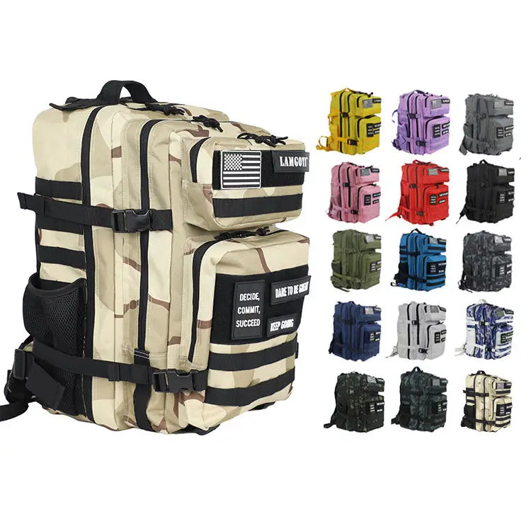 Hot 900D Oxford Tactical Bag Gym Pack Multi Colors Molle Assault Backpacks Trekking Bag 25L 45L Tactical Backpack for Women