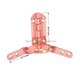 Stock Supply 39 X 43mm 90 Degree Shiny Rose Gold Quadrant Hinge for Wooden Boxes