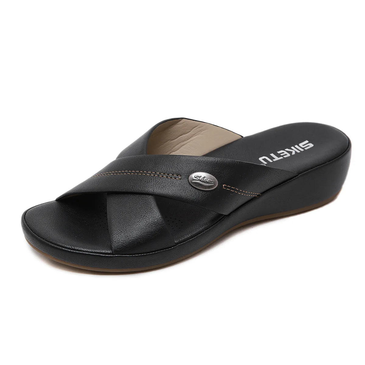 New Women's Non-slip One Strap Slippers Fashion Casual One Foot Stirrup Beach Ladies Slope With Sandals Thick Bottom Women Shoes