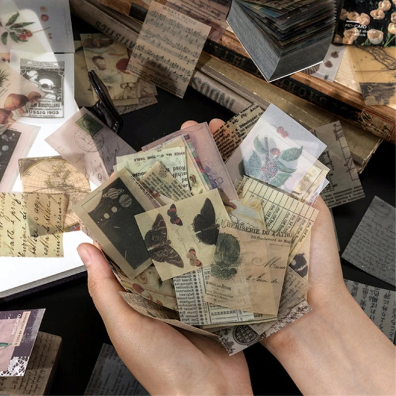 366 Sheets One Page Per Day Series Memo Pad Paper Material Book Retro Plant Journal Decoration Stationery