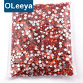 OLeeya Wholesale Mix Size Ss3 to Ss20 14400pcs Flatback Crystal Non Hot Fix Rhinestone for Nail Art DIY