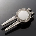 High Quality Metal Golf Divot Tool with Plated Ball Marker Pitch Repair Tool with Stylish Design