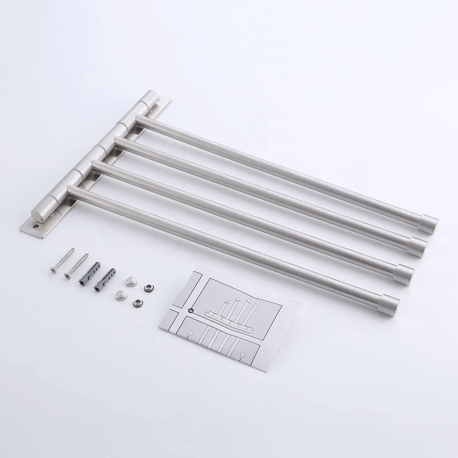 Wall Mount Stainless Steel 304 Heated Towel Rails for White Black Gold Bathroom Swing Hanger Towel Rack Holder