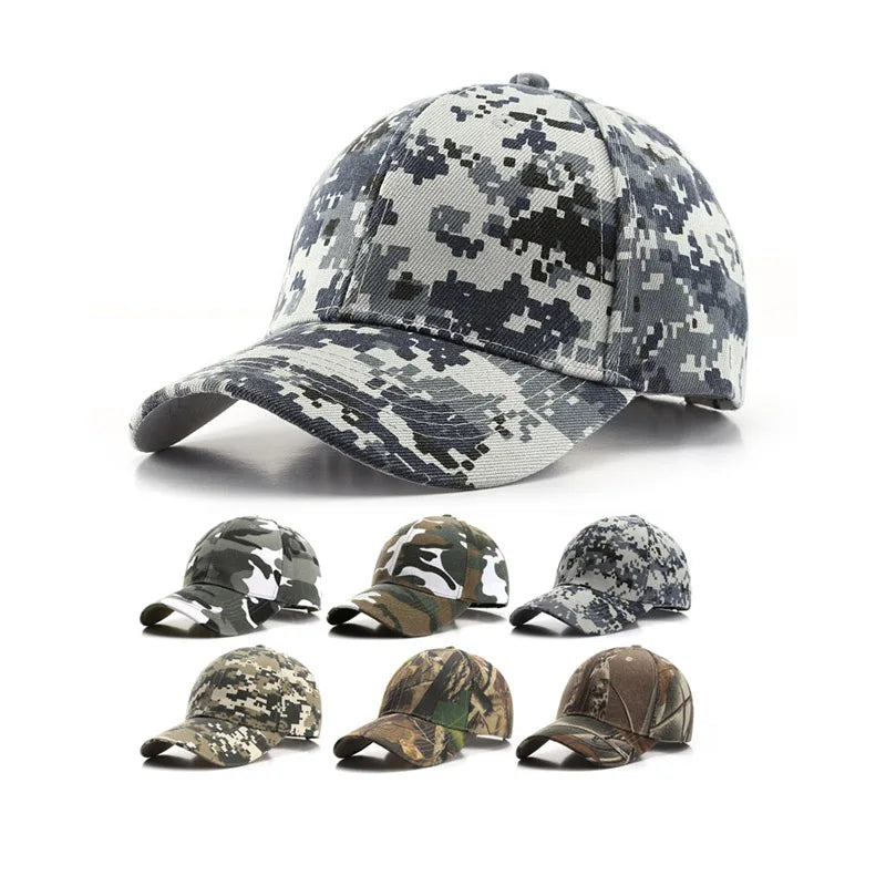 Wholesale Custom Logo Mens Baseball Caps Outdoor Sports Breathable Camo Hats