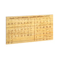 Montessori Educational Tool Carved Dots for Sighted Individuals Escape Rooms Wood Braille Alphabet Board