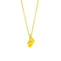 New Golden Calla Lily Flower Tassel Stainless Steel Necklace for Ladies Gentle and Versatile Retro Exquisite Clavicle Chain