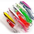 Inchiku Metal Jig Head Lure 80g 100g 120g 150g 180g 200g Luminous Lead Squid Hook Soft Sinking Saltwater Slow Jigging Lure