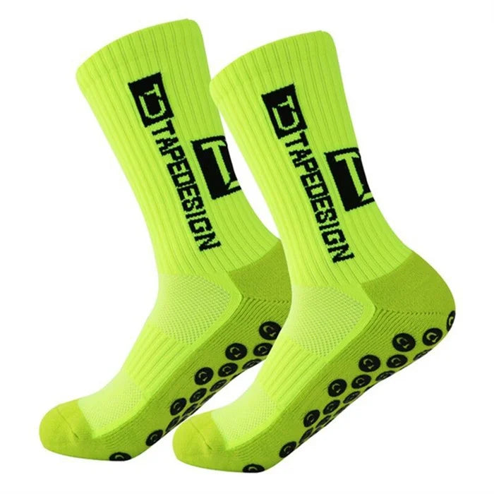 Custom Made TC Mens Grip Bottom Football Futsal Soccer Sports Socks Meias Youth Size for Spring Season