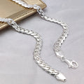Fashion Prata 925 Sterling Silver Men Jewelry Cuban Link Chain Necklace Prata Chains