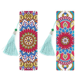 Best Selling 5d Diamond Painting Bookmark Mandala Flower Tassel Design DIY Special Shaped Diamond Painting Bookmark Gift