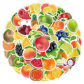 50pcs/bag Cartoon Fruits Stickers Pack Kids Education Journal Decorative Sticker Book Custom Waterproof logo Scrapbook Stickers