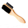 Double Sided Wood Shoe Cleaner Brush Long Hair Bristle Shoe Brush