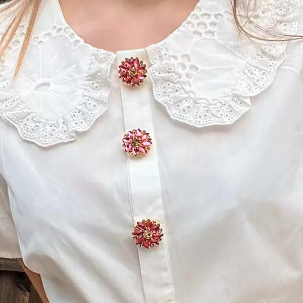 New Design Crystal Button Covers No-Sew Button Clips for Women's Shirts Children's Clothing for Weddings Gifts Parties