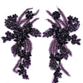 WDP-296 New Arrivals Handmade Dress Colorful Diamond Beaded Crystal Rhinestone Sew on Lace Neck Applique