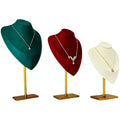 Multiple Color Metal Microfiber Jewelry Display Neck Rack Bust Mannequin Stand For Necklace