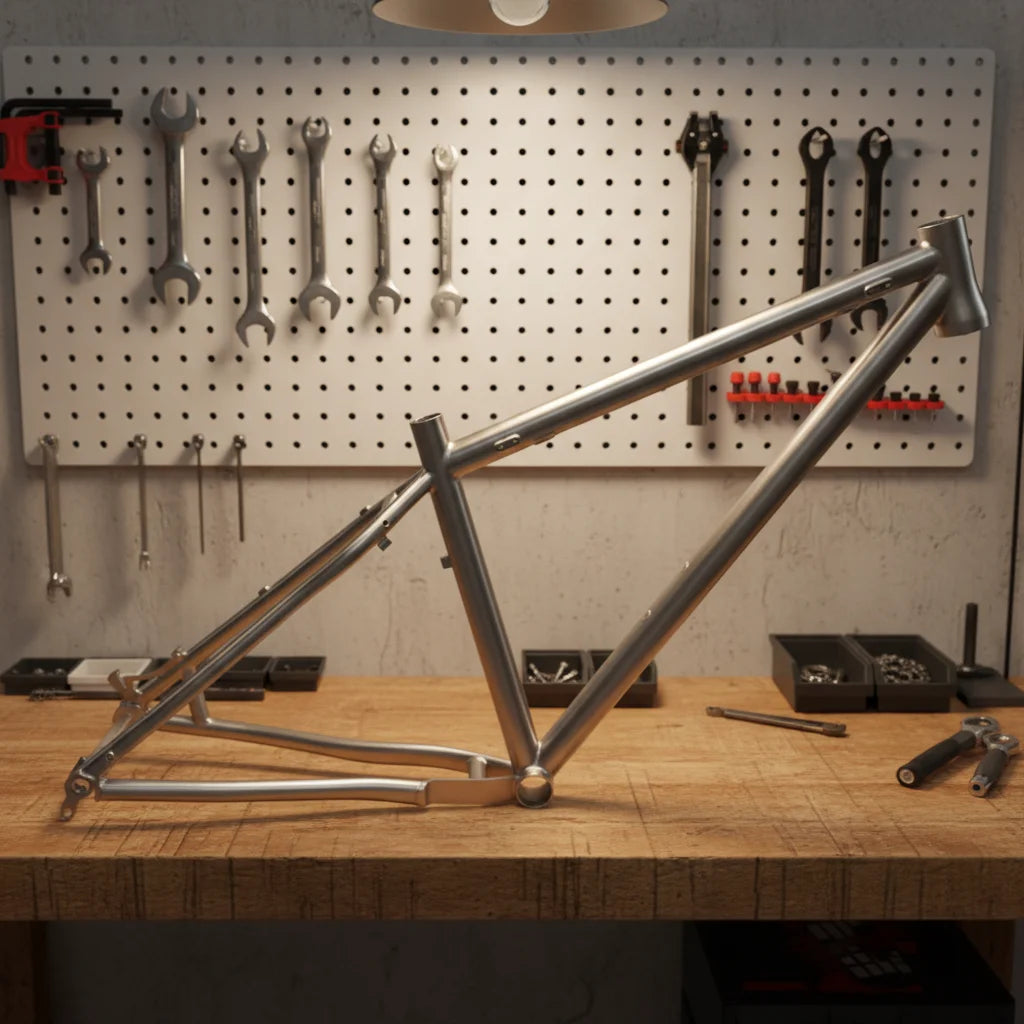 Thru-axle 12*142/148 Grade 9 Titanium Alloy Bike Frame 27.5'' with BSA68 Bottom Bracket and Post Brake for Mountain MTB Bicycle